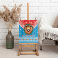 Luxembourg Christmas Canvas Wall Art Schei Chreschtdeeg Xmas Pattern - Wonder Print Shop