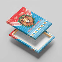 Luxembourg Christmas Canvas Wall Art Schei Chreschtdeeg Xmas Pattern - Wonder Print Shop
