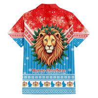 Luxembourg Christmas Family Matching Long Sleeve Bodycon Dress and Hawaiian Shirt Schei Chreschtdeeg Xmas Pattern - Wonder Print Shop