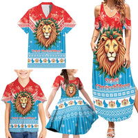 Luxembourg Christmas Family Matching Summer Maxi Dress and Hawaiian Shirt Schei Chreschtdeeg Xmas Pattern - Wonder Print Shop
