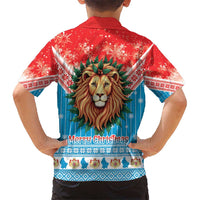 Luxembourg Christmas Kid Hawaiian Shirt Schei Chreschtdeeg Xmas Pattern - Wonder Print Shop