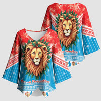 Luxembourg Christmas Kimono Sleeve Blouse Schei Chreschtdeeg Xmas Pattern - Wonder Print Shop