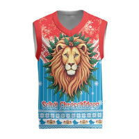 Luxembourg Christmas Knitted V-Neck Vest Schei Chreschtdeeg Xmas Pattern - Wonder Print Shop