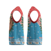 Luxembourg Christmas Knitted V-Neck Vest Schei Chreschtdeeg Xmas Pattern - Wonder Print Shop