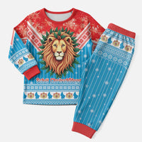 Luxembourg Christmas Pajama Set Schei Chreschtdeeg Xmas Pattern - Wonder Print Shop