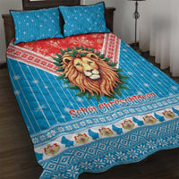 Luxembourg Christmas Quilt Bed Set Schei Chreschtdeeg Xmas Pattern - Wonder Print Shop