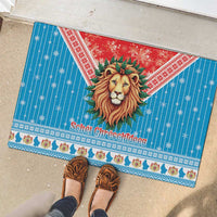 Luxembourg Christmas Rubber Doormat Schei Chreschtdeeg Xmas Pattern - Wonder Print Shop