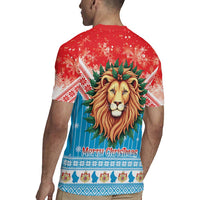 Luxembourg Christmas Rugby Jersey Schei Chreschtdeeg Xmas Pattern - Wonder Print Shop