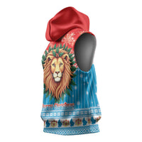 Luxembourg Christmas Sleeveless Hoodie Schei Chreschtdeeg Xmas Pattern - Wonder Print Shop