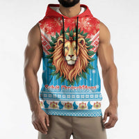 Luxembourg Christmas Sleeveless Hoodie Schei Chreschtdeeg Xmas Pattern - Wonder Print Shop
