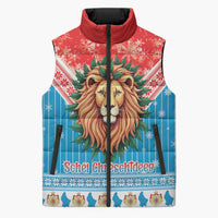 Luxembourg Christmas Sleeveless Puffer Jacket Schei Chreschtdeeg Xmas Pattern - Wonder Print Shop