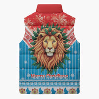 Luxembourg Christmas Sleeveless Puffer Jacket Schei Chreschtdeeg Xmas Pattern - Wonder Print Shop