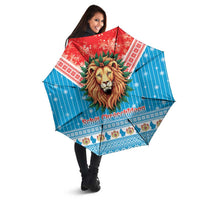 Luxembourg Christmas Umbrella Schei Chreschtdeeg Xmas Pattern - Wonder Print Shop