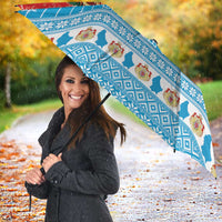 Luxembourg Christmas Umbrella Schei Chreschtdeeg Xmas Pattern - Wonder Print Shop