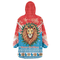 Luxembourg Christmas Wearable Blanket Hoodie Schei Chreschtdeeg Xmas Pattern - Wonder Print Shop