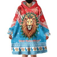 Luxembourg Christmas Wearable Blanket Hoodie Schei Chreschtdeeg Xmas Pattern - Wonder Print Shop
