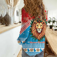Luxembourg Christmas Women Casual Shirt Schei Chreschtdeeg Xmas Pattern - Wonder Print Shop