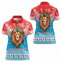 Luxembourg Christmas Women Polo Shirt Schei Chreschtdeeg Xmas Pattern - Wonder Print Shop