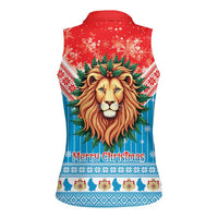 Luxembourg Christmas Women Sleeveless Polo Shirt Schei Chreschtdeeg Xmas Pattern - Wonder Print Shop