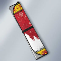 Belgium Christmas Personalized Auto Sun Shade Santa Riding Lion - Wonder Print Shop