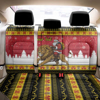 Belgium Christmas Personalized Back Car Seat Cover Santa Riding Lion - Wonder Print Shop