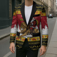 Belgium Christmas Personalized Blazer Santa Riding Lion - Wonder Print Shop