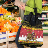 Belgium Christmas Personalized Grocery Bag Santa Riding Lion - Wonder Print Shop