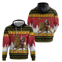 Belgium Christmas Personalized Hoodie Santa Riding Lion - Wonder Print Shop