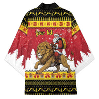 Belgium Christmas Personalized Kimono Santa Riding Lion - Wonder Print Shop
