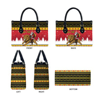 Belgium Christmas Personalized Leather Bag Santa Riding Lion - Wonder Print Shop