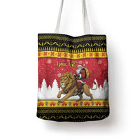 Belgium Christmas Personalized Tote Bag Santa Riding Lion - Wonder Print Shop