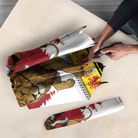 Belgium Christmas Personalized Umbrella Santa Riding Lion - Wonder Print Shop
