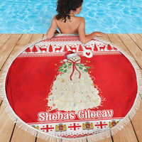 Georgia Christmas Chichilaki Beach Blanket Celebrate Georgian Tradition - Wonder Print Shop