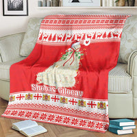 Georgia Christmas Chichilaki Blanket Celebrate Georgian Tradition - Wonder Print Shop
