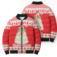 Georgia Christmas Chichilaki Bomber Puffer Jacket Celebrate Georgian Tradition - Wonder Print Shop