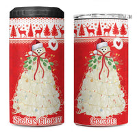 Georgia Christmas Chichilaki 4 in 1 Can Cooler Tumbler Celebrate Georgian Tradition - Wonder Print Shop