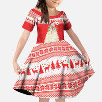 Georgia Christmas Chichilaki Family Matching Off The Shoulder Long Sleeve Dress and Hawaiian Shirt Celebrate Georgian Tradition - Wonder Print Shop