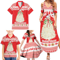 Georgia Christmas Chichilaki Family Matching Summer Maxi Dress and Hawaiian Shirt Celebrate Georgian Tradition - Wonder Print Shop