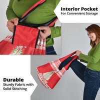 Georgia Christmas Chichilaki Grocery Bag Celebrate Georgian Tradition - Wonder Print Shop