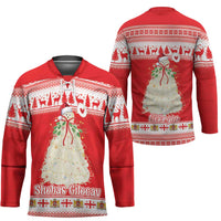 Georgia Christmas Chichilaki Hockey Jersey Celebrate Georgian Tradition - Wonder Print Shop