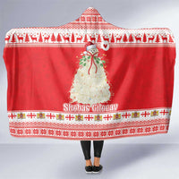 Georgia Christmas Chichilaki Hooded Blanket Celebrate Georgian Tradition - Wonder Print Shop