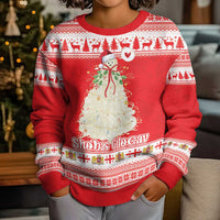 Georgia Christmas Chichilaki Kid Ugly Christmas Sweater Celebrate Georgian Tradition - Wonder Print Shop