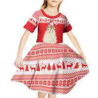 Georgia Christmas Chichilaki Kid Short Sleeve Dress Celebrate Georgian Tradition - Wonder Print Shop