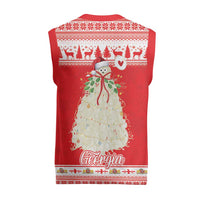 Georgia Christmas Chichilaki Christmas Knitted V-Neck Vest Celebrate Georgian Tradition - Wonder Print Shop