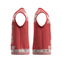 Georgia Christmas Chichilaki Christmas Knitted V-Neck Vest Celebrate Georgian Tradition - Wonder Print Shop