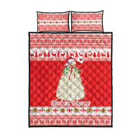 Georgia Christmas Chichilaki Quilt Bed Set Celebrate Georgian Tradition - Wonder Print Shop