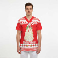 Georgia Christmas Chichilaki Scrub Top Celebrate Georgian Tradition - Wonder Print Shop