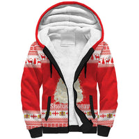 Georgia Christmas Chichilaki Sherpa Hoodie Celebrate Georgian Tradition - Wonder Print Shop
