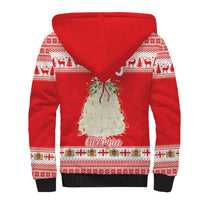 Georgia Christmas Chichilaki Sherpa Hoodie Celebrate Georgian Tradition - Wonder Print Shop