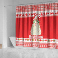 Georgia Christmas Chichilaki Shower Curtain Celebrate Georgian Tradition - Wonder Print Shop